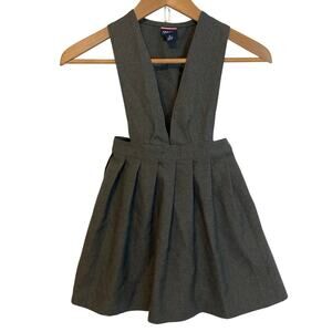 French Toast Girl’s Gray Pinafore V-Neck Pleated School Uniform Jumper Dress